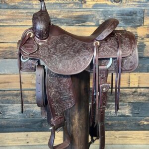 Jeff Smith Cutter Saddle built for serious cutting performance, premium leather craftsmanship, close contact feel, and balance for horse and rider.