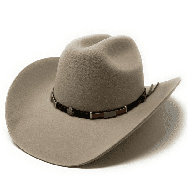 Cattleman Western Cowboy Hat with black and brown leather band - Sand