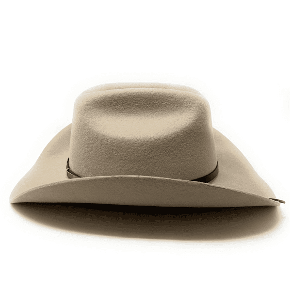 Cattleman Western Cowboy Hat with black and brown leather band - Sand - Image 3