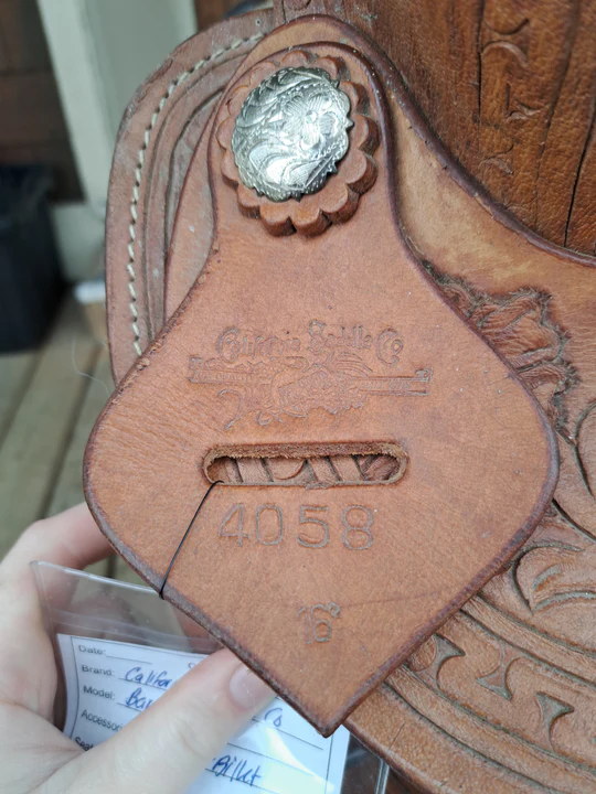 16" California Saddle Co Barrel Saddle - Image 3