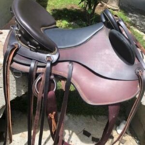 Adjustable Leather Bareback Saddle, Large seat bareback pad for tall riders, Adjustable knee rolls bareback gear, Anatomical leather saddle