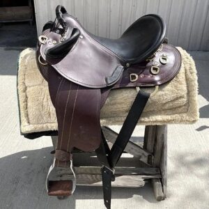 Colin Dangaard Drover Saddle, Deep seat Australian saddle , Aussie saddle with wood and aluminum tree, Colin Dangaard Australian Stock Saddle for sale